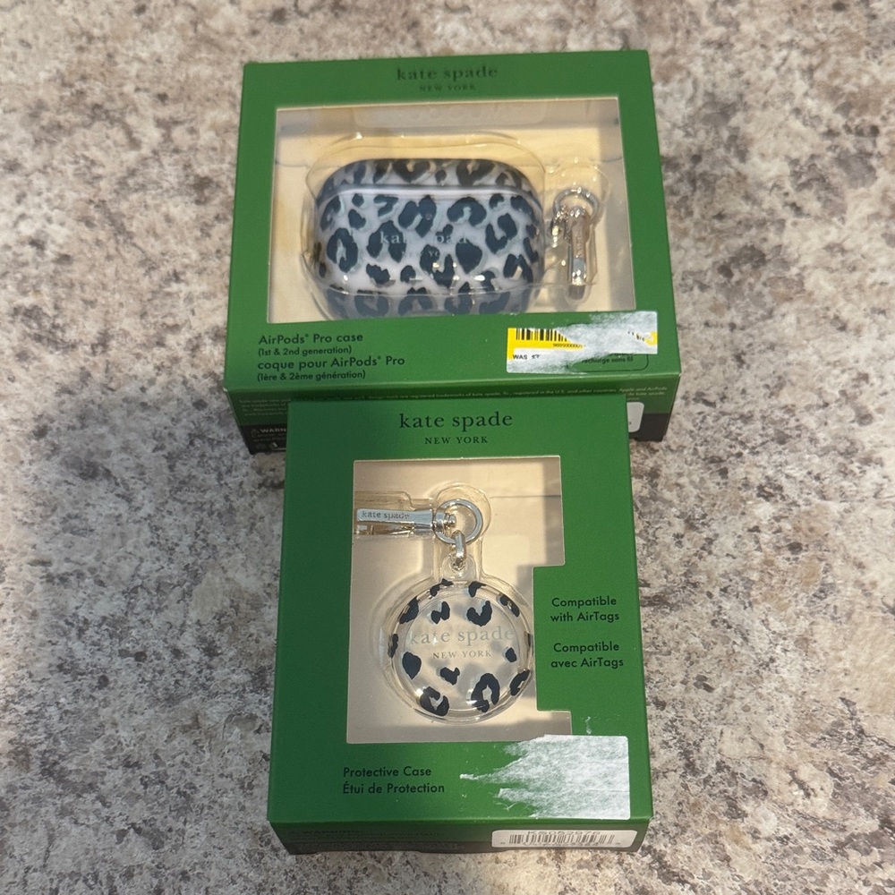 Kate Spade Black and White Leopard AirPods Pro Case